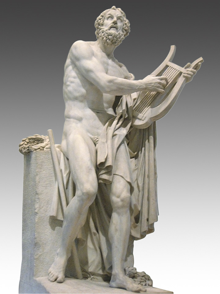 Figura 1 – Aedi, bardi, cantastorie… e oggi “storyteller” (Philippe-Laurent Roland, Omero, 1812).